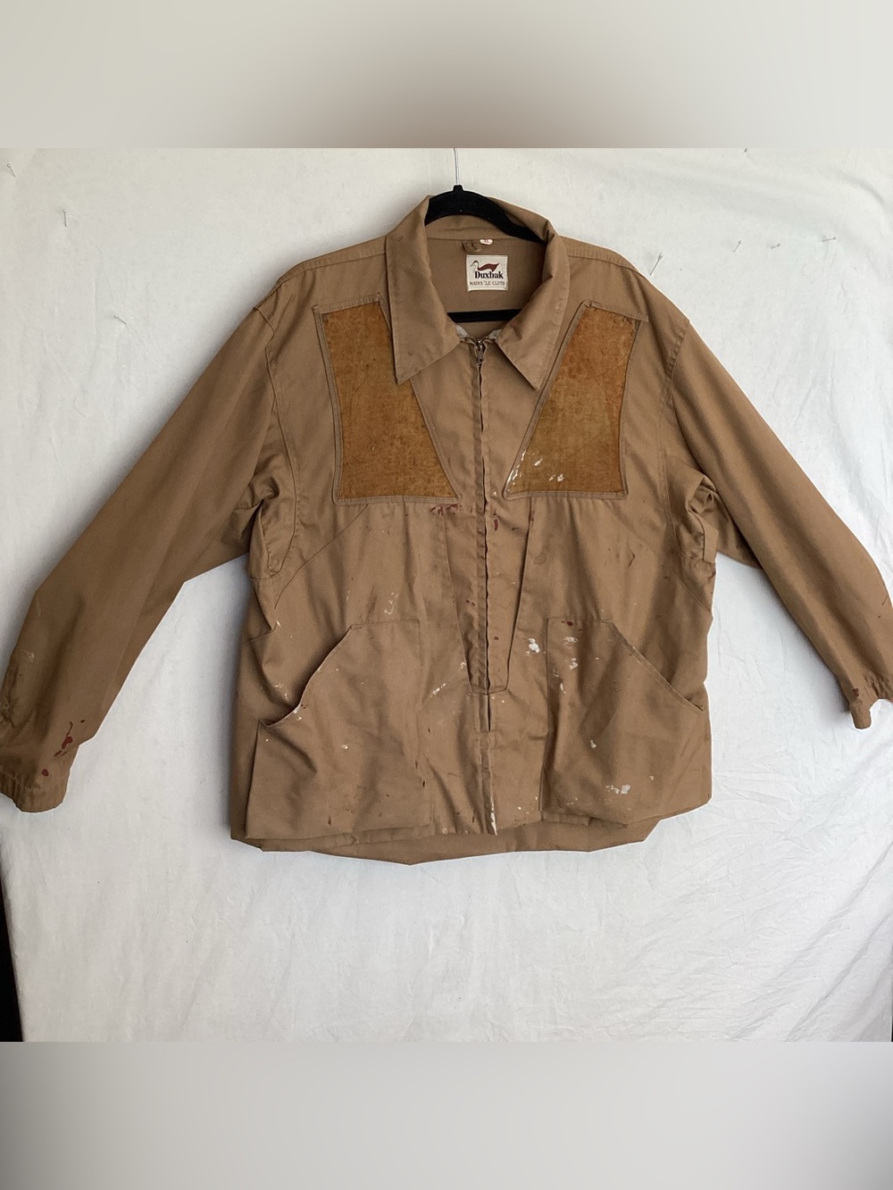 Vintage Duxbak Mains ’Le Cloth bird hunting jacket w/ talon zippers game pocket
